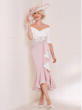 66419 Dress - Rose/Ivory (John Charles)